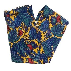 Vintage Compagnie Internationale Express colorful Floral 100% silk scarf